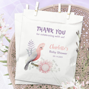 Whimsical Lavender Garden Floral Bird Baby Shower Favour Bags
