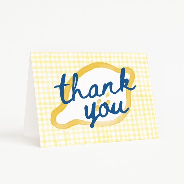 Whimsical Lemon Baby Shower Thank You Card (Whimsical Lemon Thank You Card)