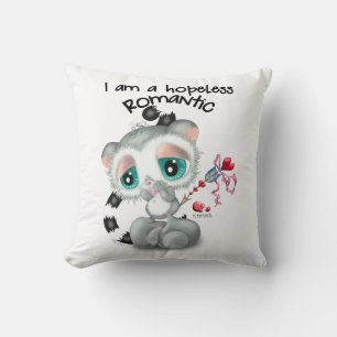 Whimsical Lemur with Heart Arrow – Cozy Love Cushion