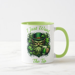 Whimsical Leprechaun Drinking A Frothy Beer Mug
