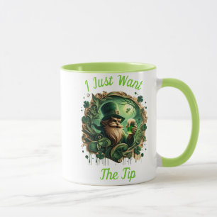 Whimsical Leprechaun Savouring A Pint Mug