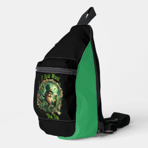 Whimsical Leprechaun Savouring A Pint Sling Bag