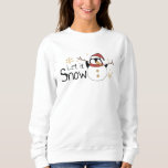 Whimsical Let It Snow Penguin Snowman | Christmas Sweatshirt<br><div class="desc">This design features a whimsical penguin snowman with the text " Let it snow" in popular typography.
#snow #winter #christmas #holidays #seasonal #snowman #penguin</div>