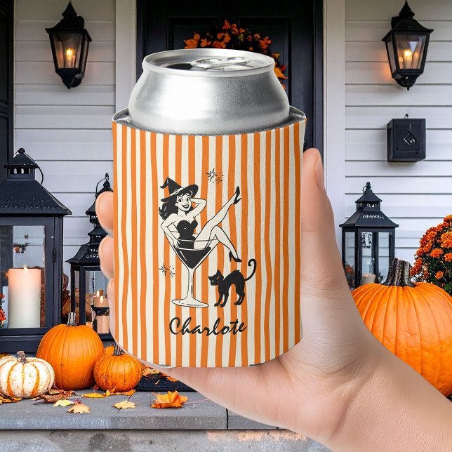 Whimsical Let's Go Witches Halloween Bachelorette Can Cooler (Creator Uploaded)