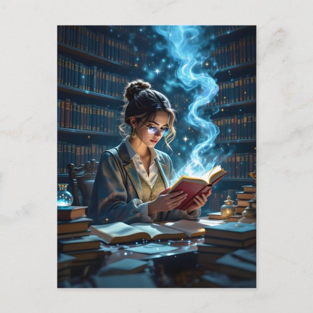 Whimsical Library - Evoking A Sense Of Wonder   Postcard (Front)