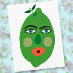 Whimsical Lime Postcard<br><div class="desc">Add your own text to the front and back,  or change the colours. Take a look at my shop for more!</div>