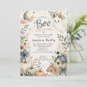 Whimsical Little Boo on the Way Baby Shower  Invitation