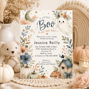 Whimsical Little Boo on the Way Baby Shower  Invitation
