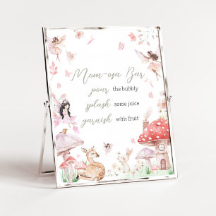 Whimsical Little Fairy Baby Shower Mum Osa Bar Poster