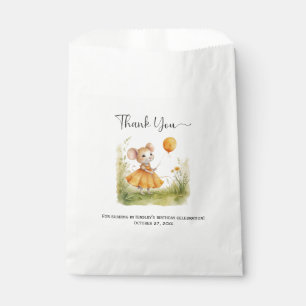 Whimsical Little Girl Mouse Birthday   Favour Bags