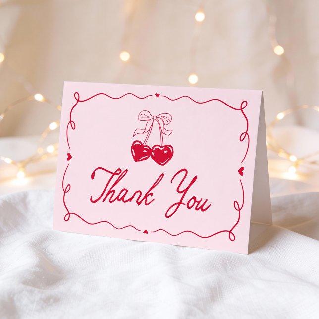Whimsical Little Sweetheart Baby Shower Thank You Card (Creator Uploaded)