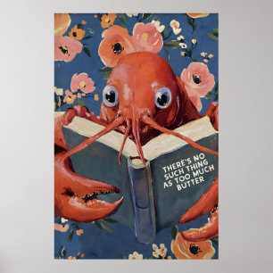 Whimsical Lobster Reading Recipe Book – There's No Poster