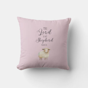 Whimsical Lord is My Shepherd Psalm 23:1 Cushion