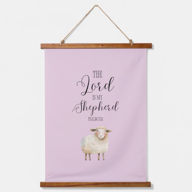 Whimsical Lord is My Shepherd Psalm 23:1 Hanging Tapestry (Front)
