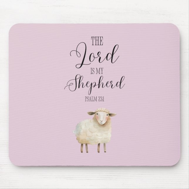 Whimsical Lord is My Shepherd Psalm 23:1 Mouse Pad (Front)