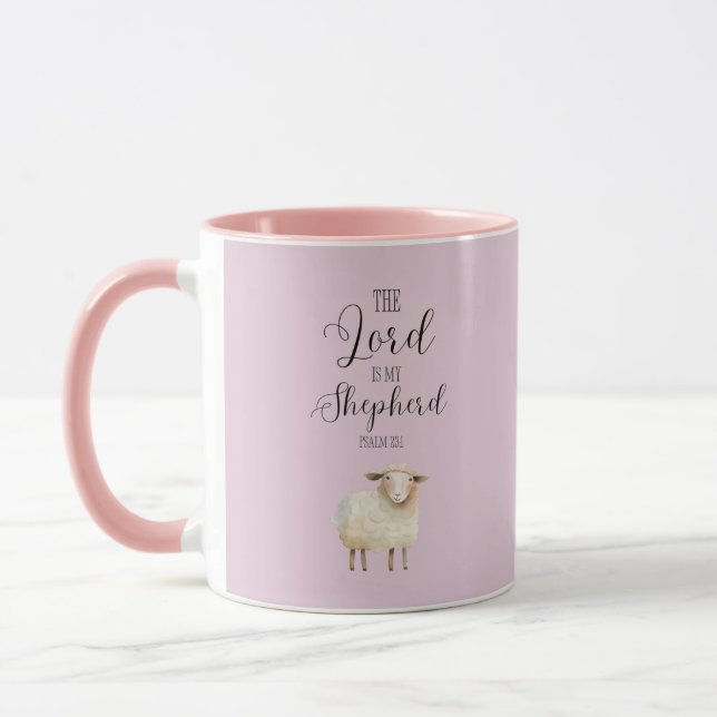 Whimsical Lord is My Shepherd Psalm 23:1 Mug (Left)