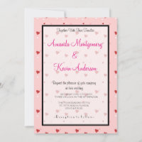 Whimsical Love Hearts Pattern Wedding