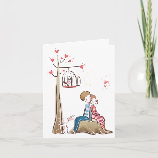 Whimsical Love Notecard (Front)