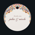 Whimsical Luxury Ivory Floral Style Border Wedding Favour Tags<br><div class="desc">Beautiful Invitation to celebrate Special occasions and festivals comes with digital and E-invitation as per your request. We would love to replicate our designs to make multiple products like rsvp cards, labels envelopes, and more. Customisation is available for ready to print on request at info@shamaurcreatif@gmail.com. Look Forward to hearing from...</div>