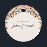 Whimsical Luxury Ivory Floral Style Border Wedding Favour Tags<br><div class="desc">Beautiful Invitation to celebrate Special occasions and festivals comes with digital and E-invitation as per your request. We would love to replicate our designs to make multiple products like rsvp cards, labels envelopes, and more. Customisation is available for ready to print on request at info@shamaurcreatif@gmail.com. Look Forward to hearing from...</div>