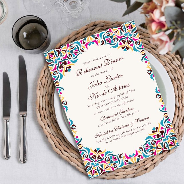 Whimsical Luxury Ivory Floral Style Border Wedding Invitation (Creator Uploaded)