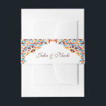 Whimsical Luxury Ivory Floral Style Border Wedding Invitation Belly Band<br><div class="desc">Beautiful Invitation to celebrate Special occasions and festivals comes with digital and E-invitation as per your request. We would love to replicate our designs to make multiple products like rsvp cards, labels envelopes, and more. Customisation is available for ready to print on request at info@shamaurcreatif@gmail.com. Look Forward to hearing from...</div>