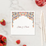 Whimsical Luxury Ivory Floral Style Border Wedding Napkin<br><div class="desc">Beautiful Invitation to celebrate Special occasions and festivals comes with digital and E-invitation as per your request. We would love to replicate our designs to make multiple products like rsvp cards, labels envelopes, and more. Customisation is available for ready to print on request at info@shamaurcreatif@gmail.com. Look Forward to hearing from...</div>