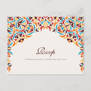 Whimsical Luxury Ivory Floral Style Border Wedding Postcard