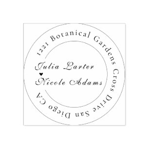 Whimsical Luxury Ivory Floral Style Border Wedding Rubber Stamp