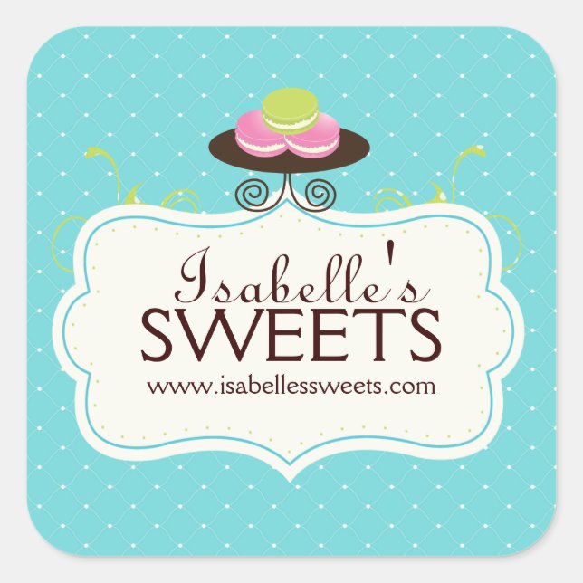 Whimsical Macaron Labels (Front)