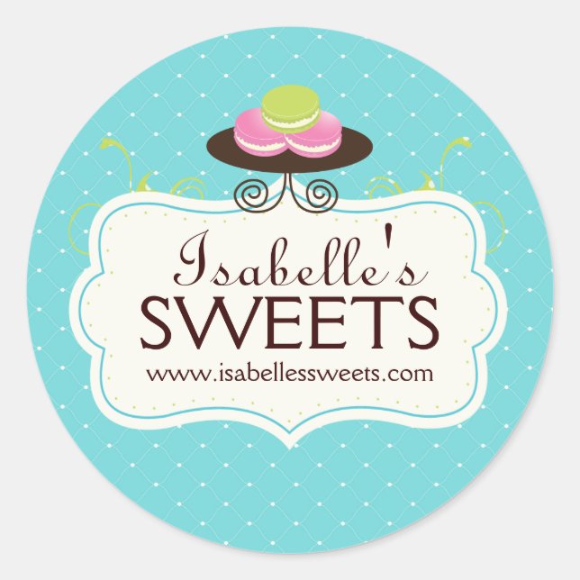 Whimsical Macaron Labels (Front)