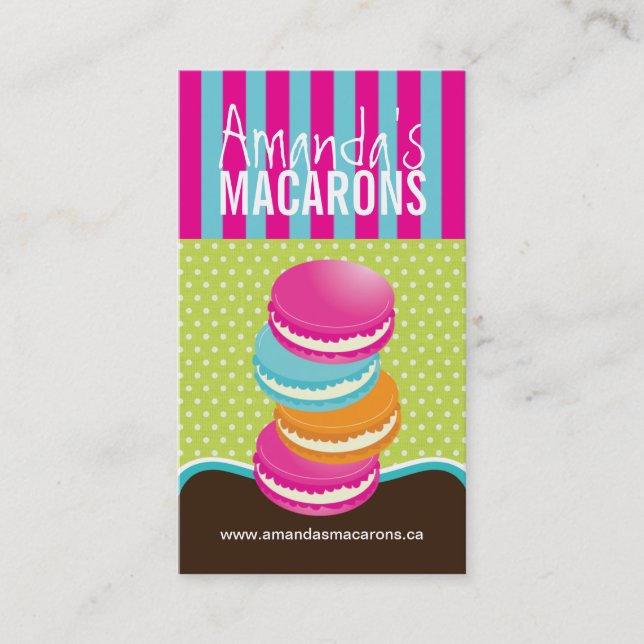 Whimsical Macarons Business Cards (Front)