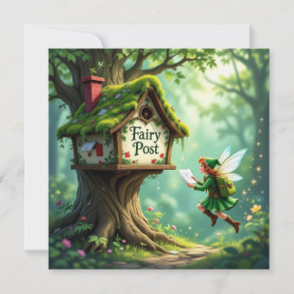 Whimsical Magic Fairy Post Child Party Invitation