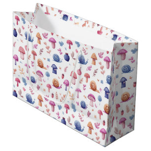 Whimsical Magic Garden Pattern Large Gift Bag