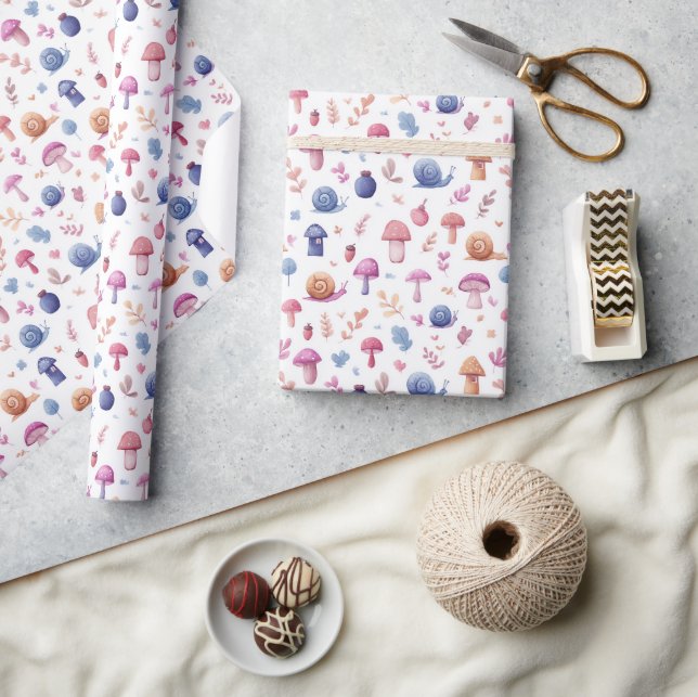 Whimsical Magic Garden Pattern Wrapping Paper Roll (Crafts)
