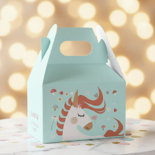 Whimsical magic unicorn kids birthday favour box