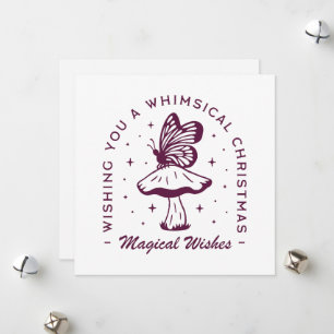 Whimsical magical Christmas purple aesthetic Holiday Card