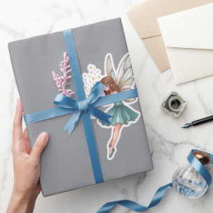 Whimsical Magical Fairy Sticker Wrapping Paper