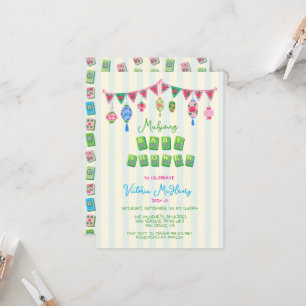 Whimsical Mahjong Baby Shower Invitation