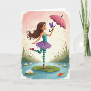Whimsical Maiden Birthday Card
