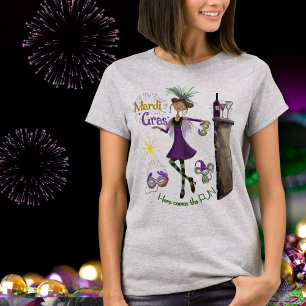 Whimsical Mardi Gras Best Friend Shirt Purple 