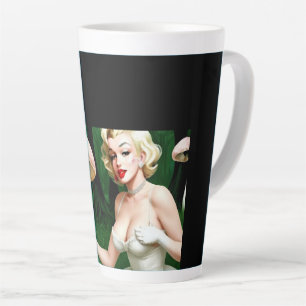 whimsical Marilyn Monroe Mushroom Art latte  Mug