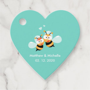 Whimsical Meant To Bee Cute Couple Wedding Favour Tags