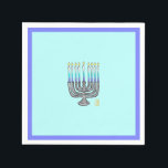 Whimsical Menorah Paper Napkin<br><div class="desc">This Whimsical Menorah Paper Napkin is the perfect kid-friendly paper napkin for Hanukkah gatherings. Is part of my Whimsical Menorah Hanukkah Collection.</div>