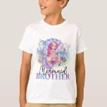 Whimsical Mermaid Brother Under The Sea Birthday T-Shirt<br><div class="desc">Mermaid party theme Birthday Mermaid whimsical design for the brother of the birthday girl. Matching items in my store.</div>