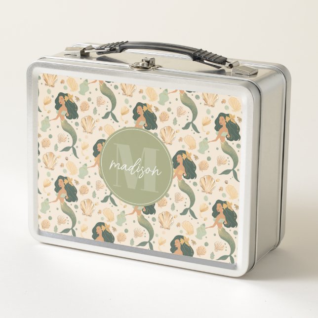 Whimsical Mermaid Metal Lunchbox (Front)