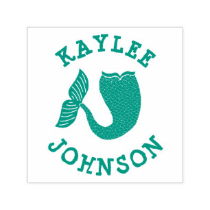 Whimsical Mermaid Tail Self-inking Stamp