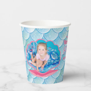 Whimsical Mermaid Under the Sea Birthday Paper Cup