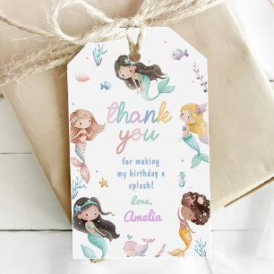 Whimsical Mermaid Under the Sea Birthday Party Gift Tags