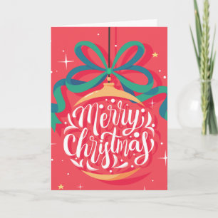 Whimsical Merry Christmas Personalised   Christmas Card